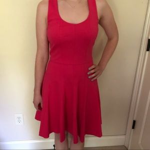Banana Republic hot pink cross back ponte dress